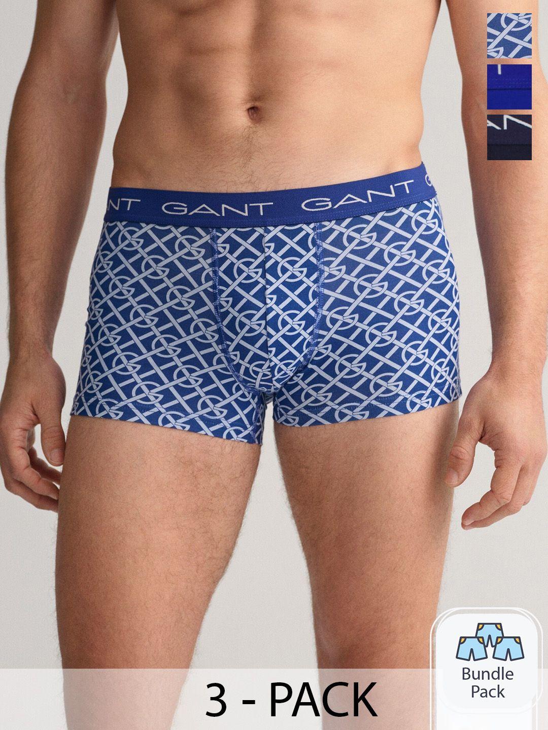 gant pack of 3 pure cotton slim-fit trunks gmw23-902333013436