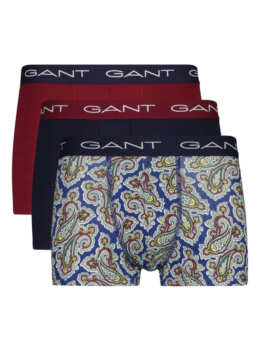 gant pack of 3 pure cotton slim-fit trunks gmw23-902333063418