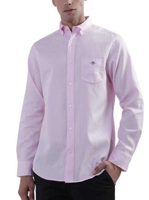 gant pink cotton regular fit shirt