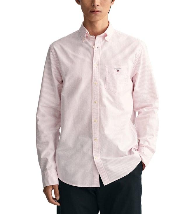 gant pink oxford striped regular fit shirt