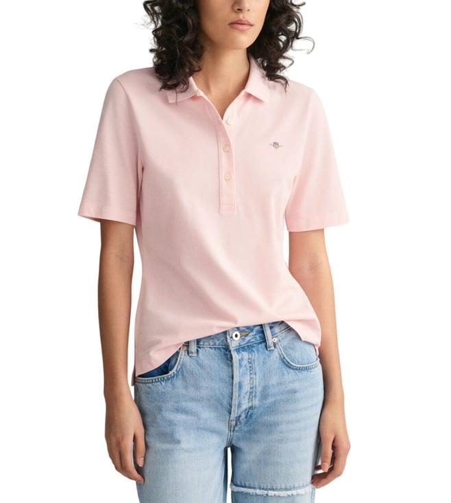 gant pink slim fit polo t-shirt