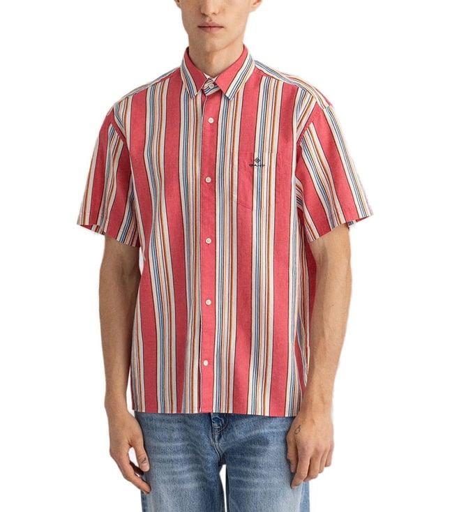 gant pink striped regular fit shirt