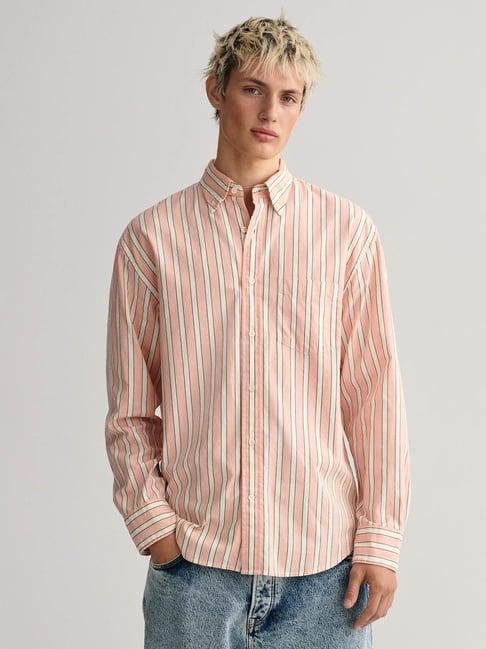 gant relaxed fit striped casual shirt