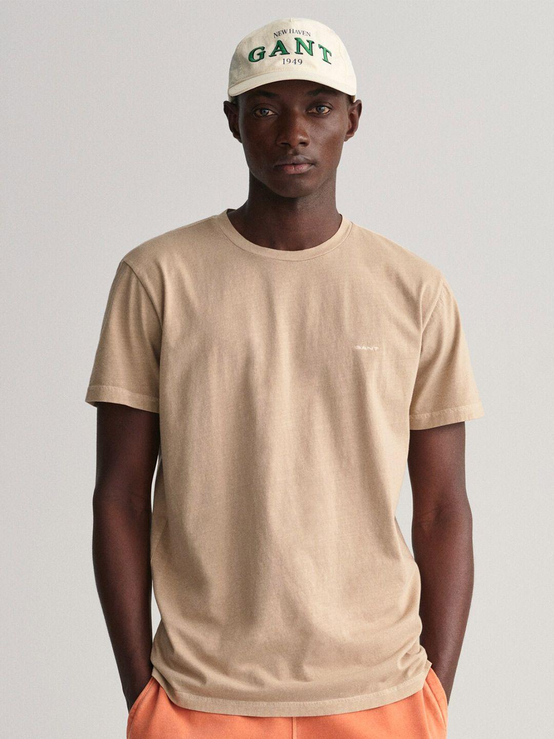 gant round neck short sleeves pure cotton t-shirt