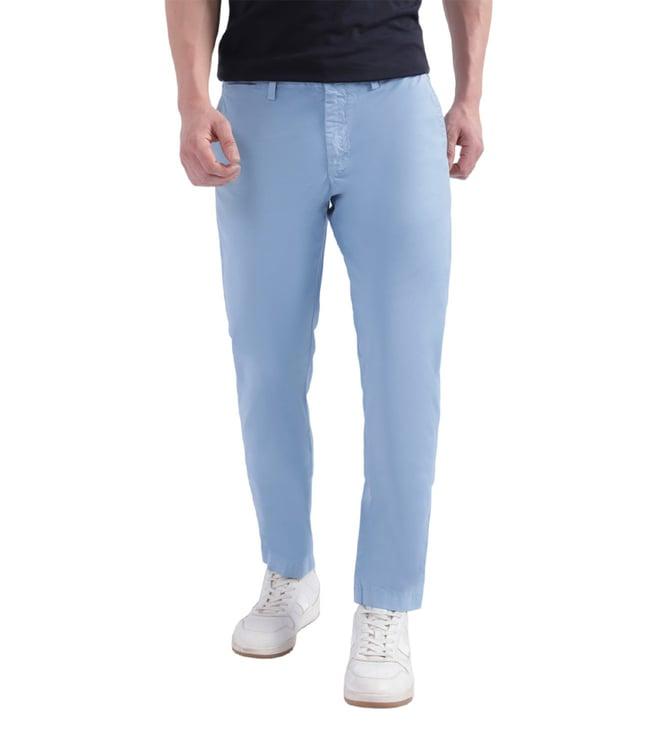 gant slim blue mid rise chinos