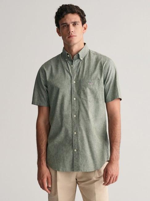 gant solid button down regular fit shirt