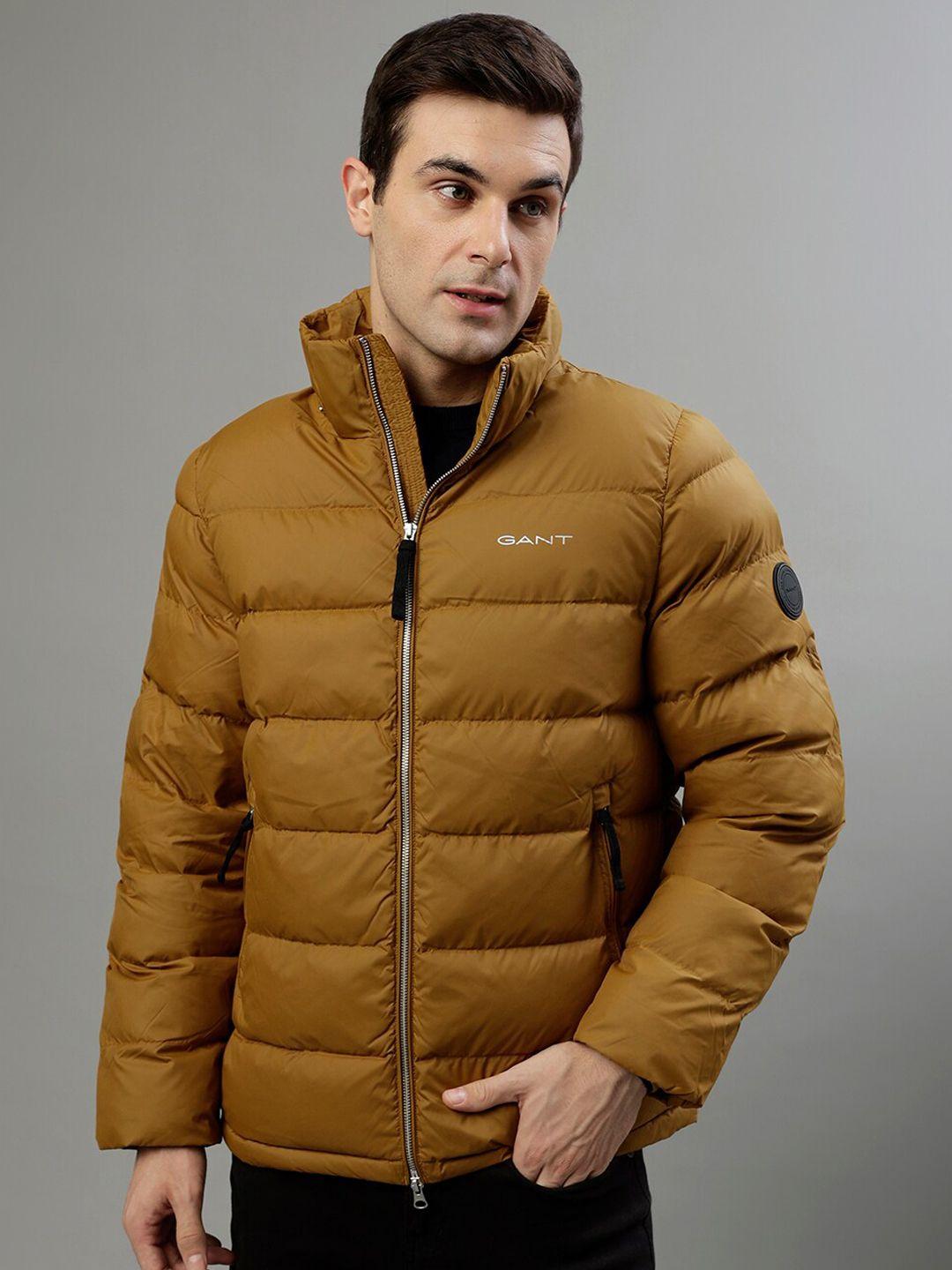 gant solid hooded puffer jacket