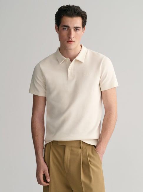 gant solid polo neck regular fit t-shirt