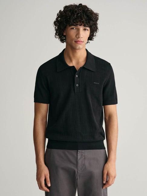 gant solid polo neck regular fit t-shirt