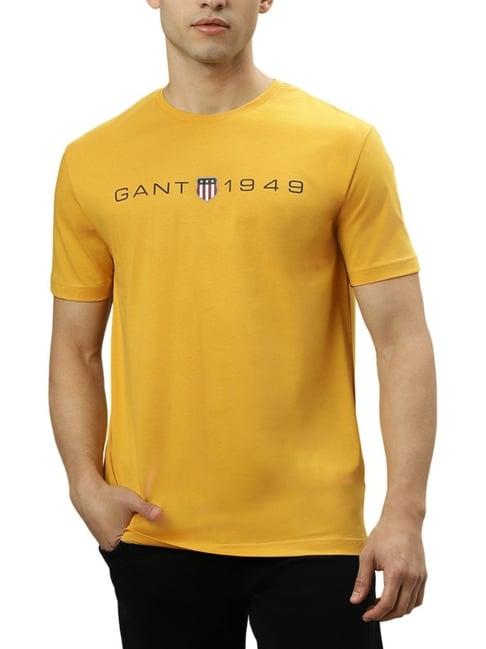 gant solid round neck regular fit t-shirt