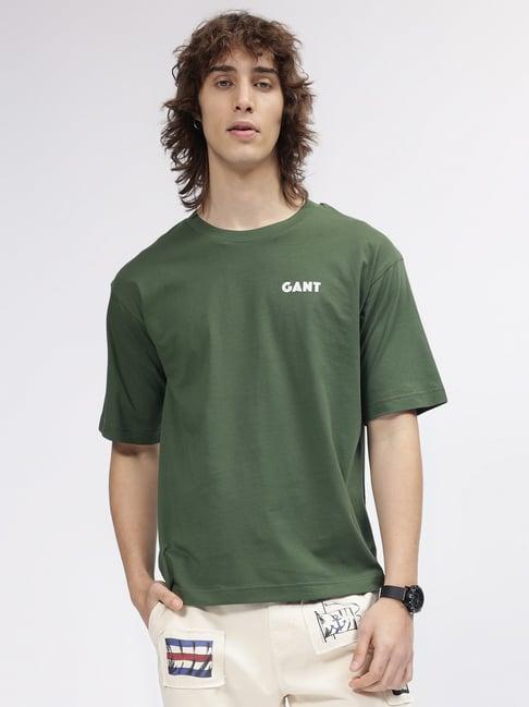 gant solid round neck relaxed fit t-shirt