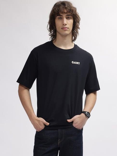 gant solid round neck relaxed fit t-shirt