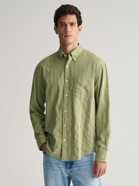 gant striped button down relaxed fit shirt