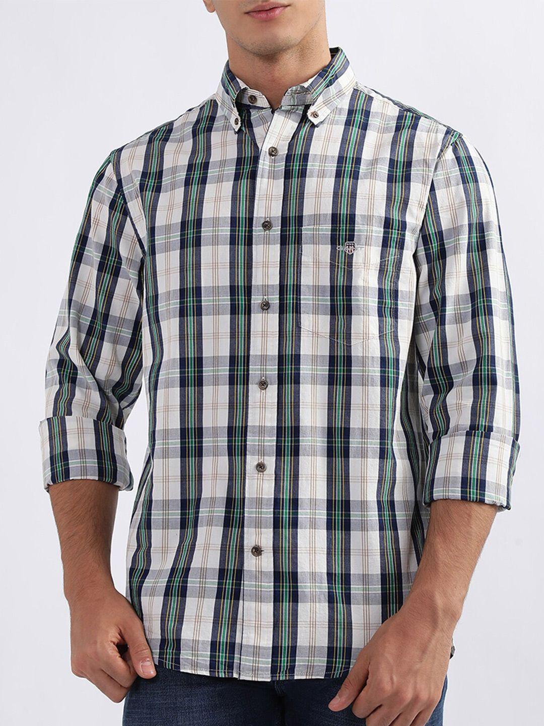 gant tartan checks opaque checked cotton casual shirt