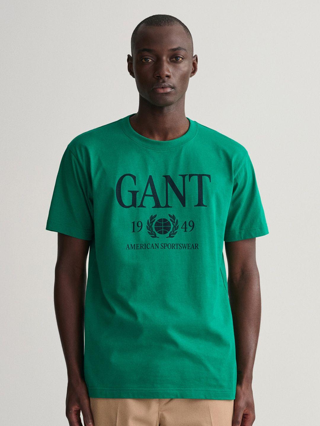 gant typography printed cotton t-shirt