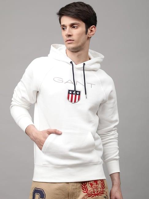 gant white hooded sweatshirt