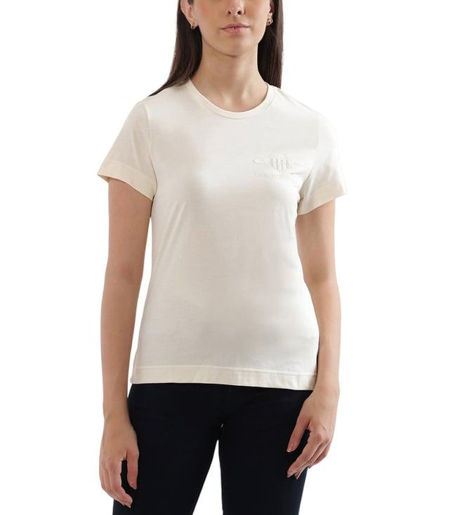 gant white regular fit t-shirt