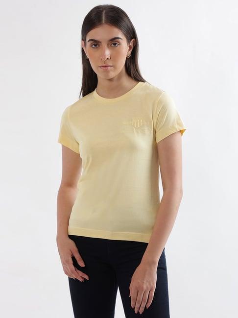 gant yellow cotton t-shirt