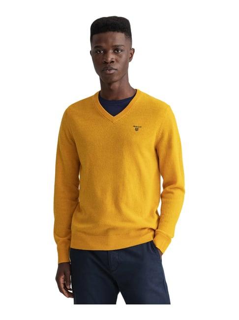 gant yellow regular fit sweater