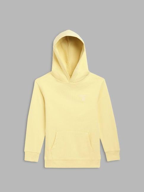 gant yellow solid full sleeves sweatshirt