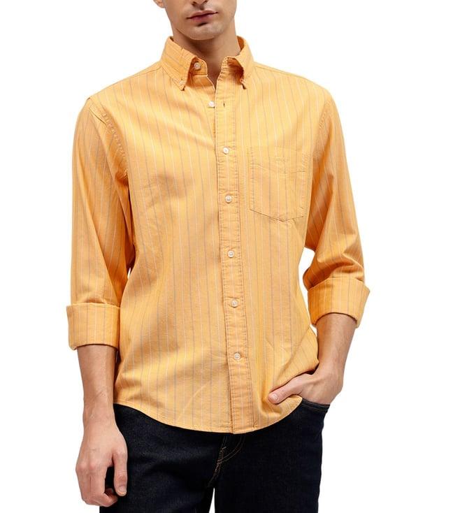 gant yellow striped regular fit shirt