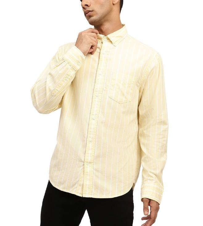 gant yellow striped regular fit shirt