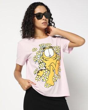 garfield graphic printed short-sleeves t-shirt