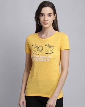 garfield print crew-neck t-shirt