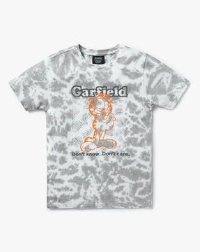 garfield print relaxed fit crew-neck t-shirt