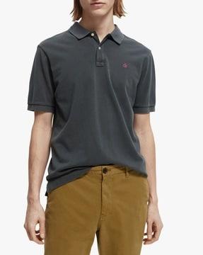 garment-dyed organic cotton pique polo t-shirt