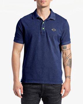 garment dyed piquet regular fit polo t-shirt