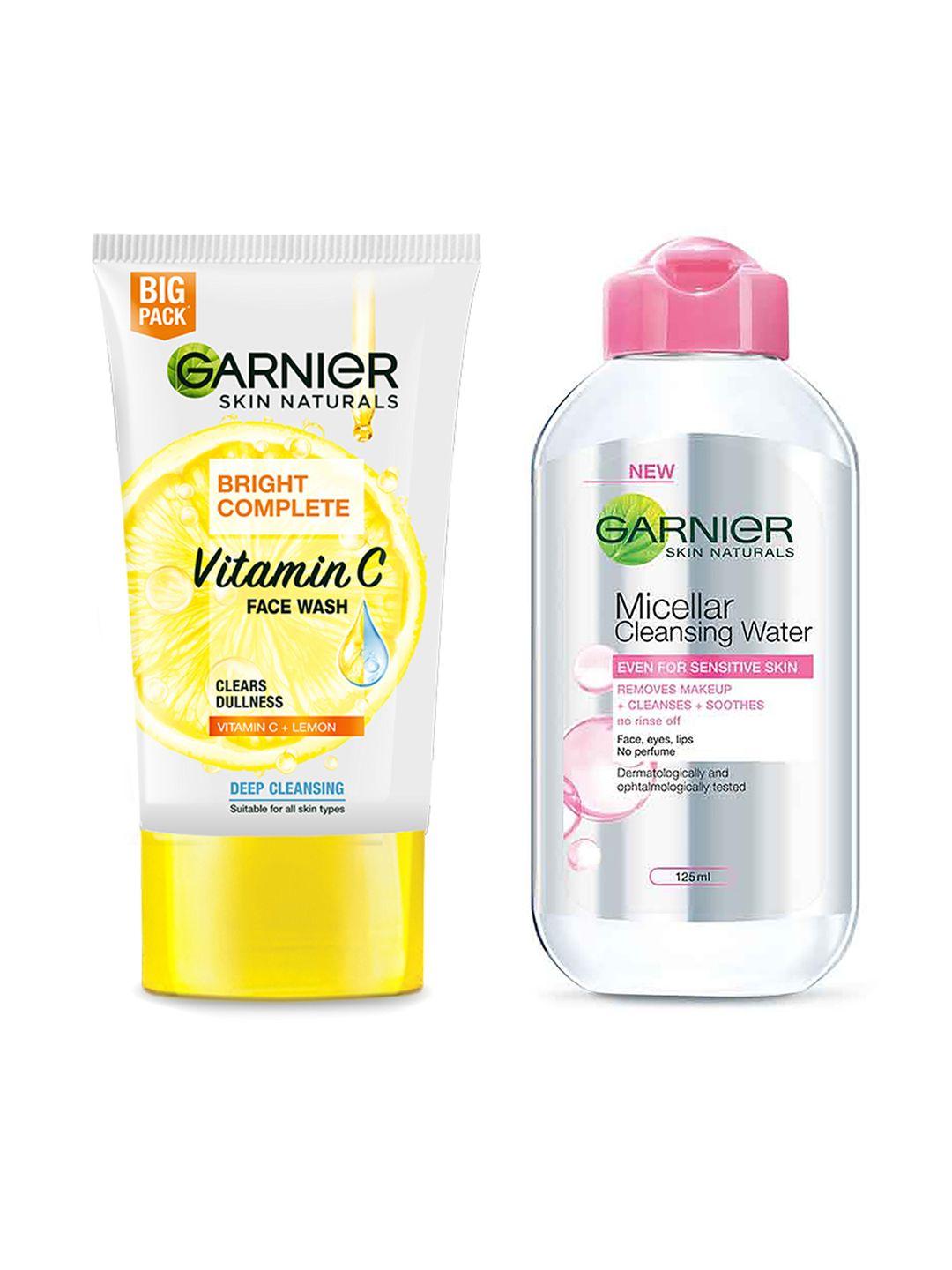 garnier bright complete face wash 150 g & micellar cleansing water 125ml
