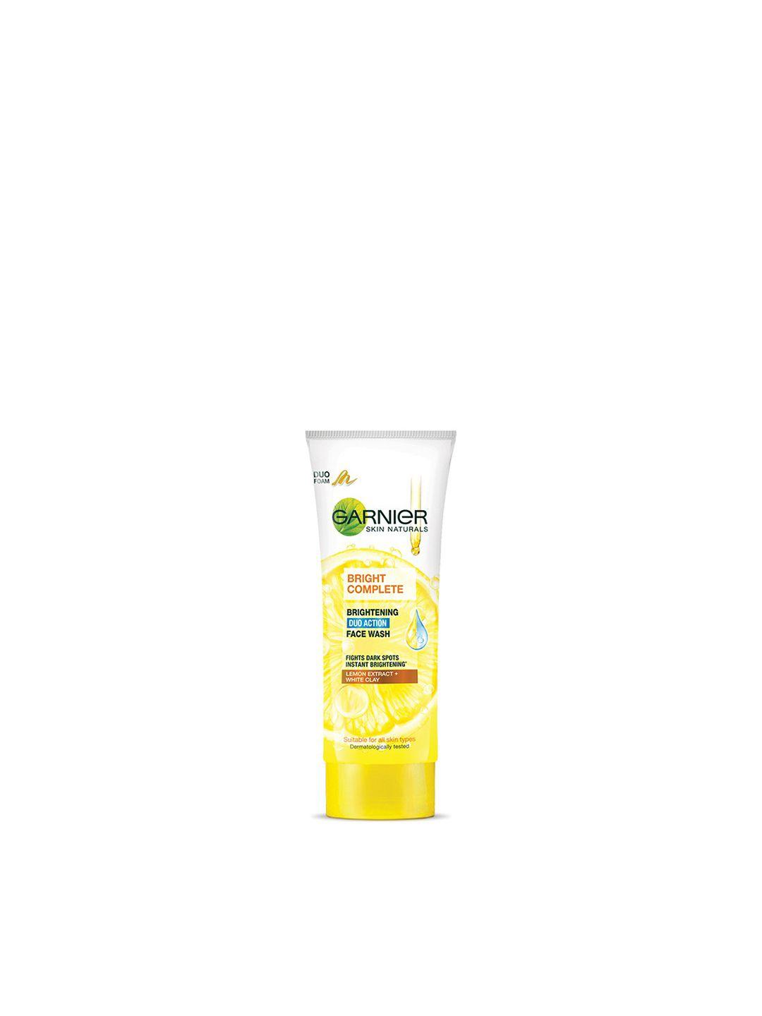 garnier bright complete brightening duo action face wash 100 g