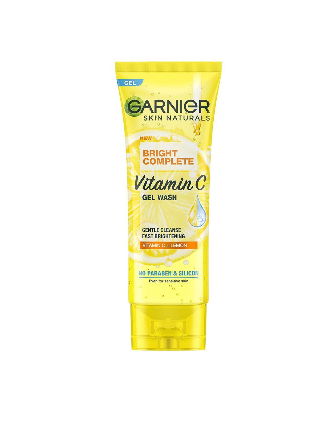 garnier bright complete fast brightening vitamin c gel facewash with lemon - 100 g