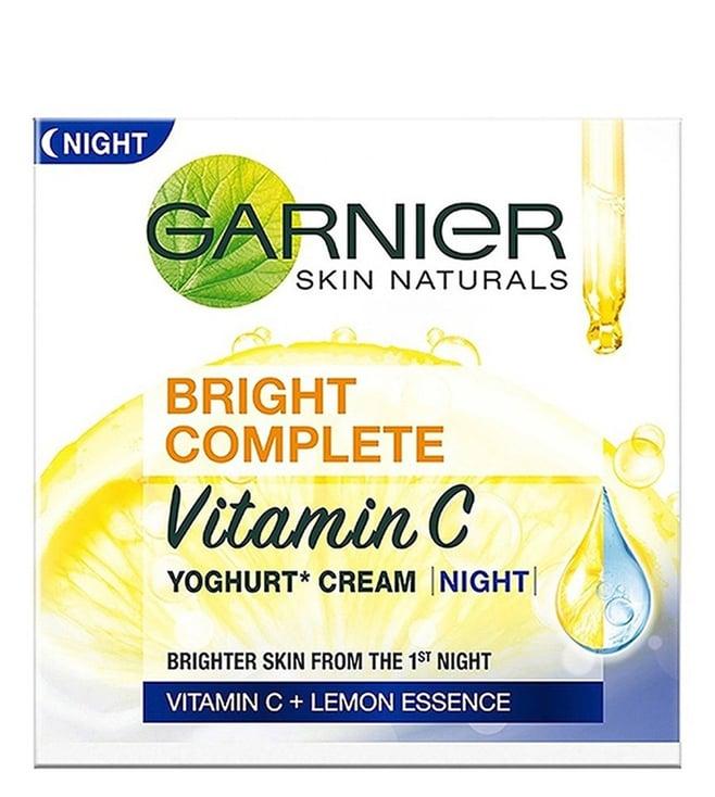 garnier bright complete vitamin c yogurt night cream - 40 gm