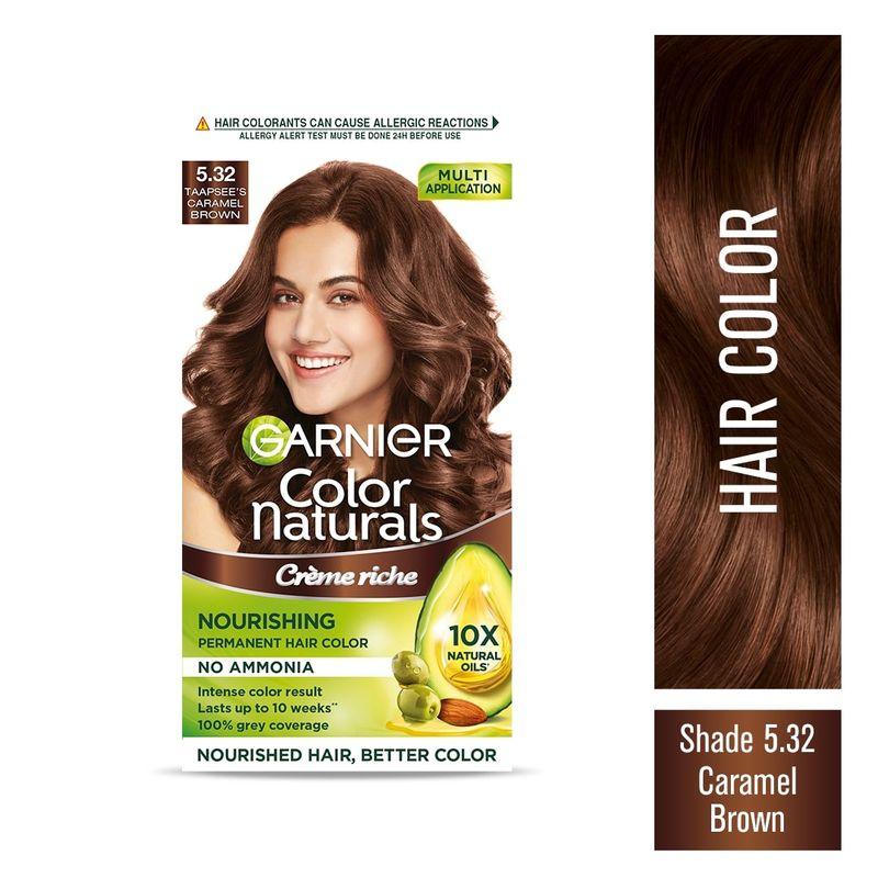 garnier color naturals creme riche nourishing hair better color - 5.32 taapsee's caramel brown