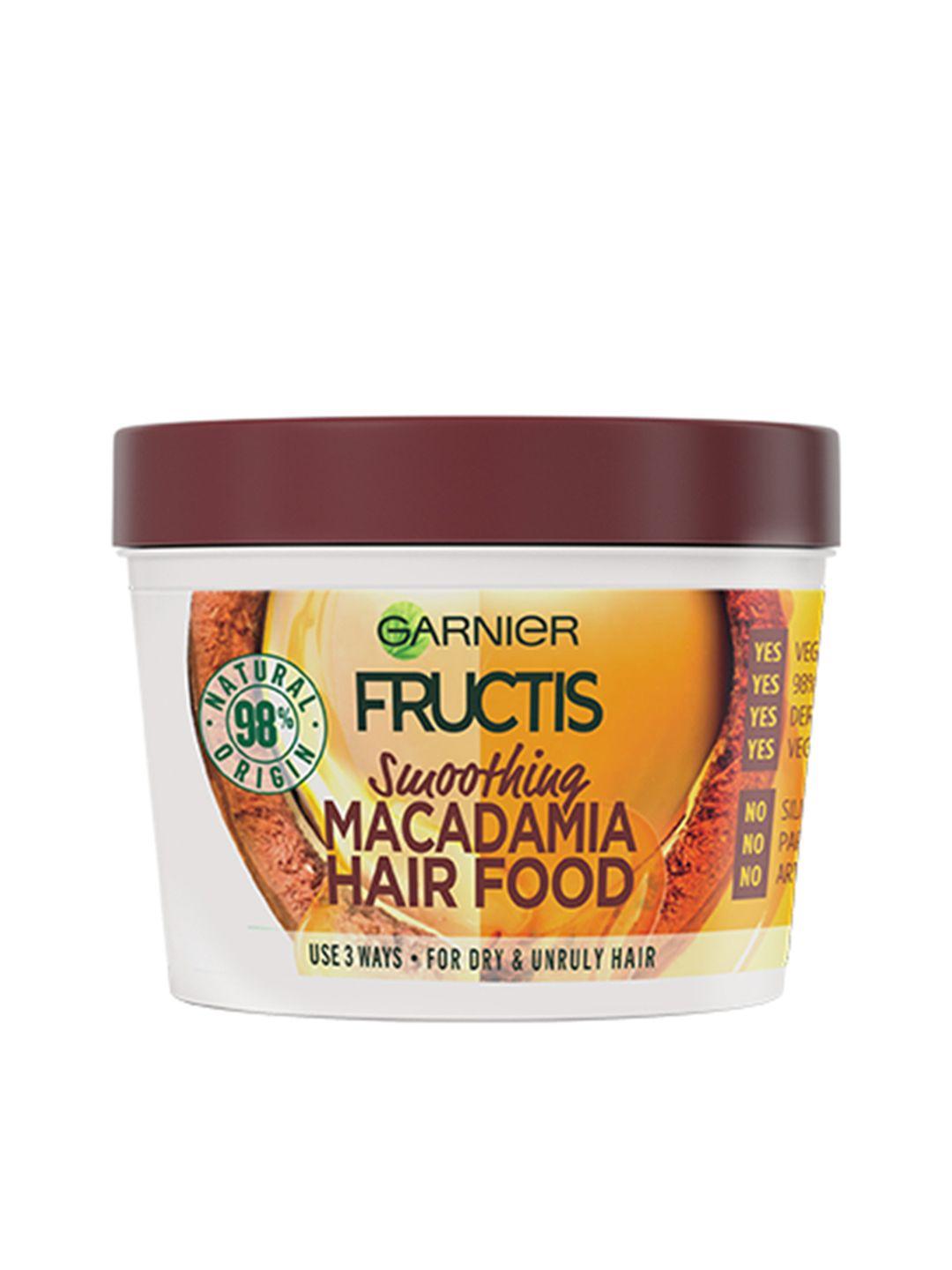 garnier fructis hair food - smoothing macadamia hair mask for dry unruly hair 390ml