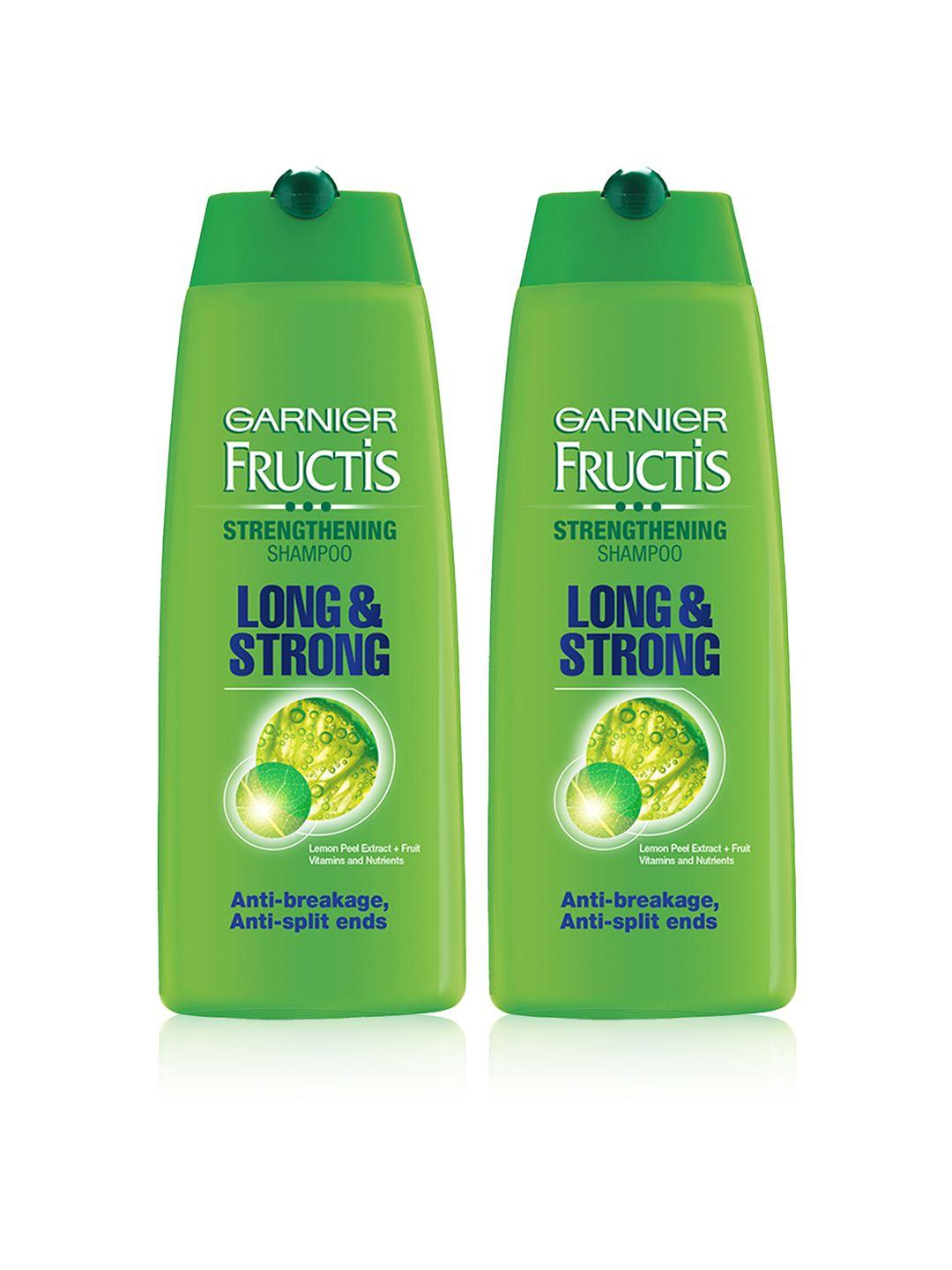 garnier set of 2 long & strong strengthening shampoo - 175ml each