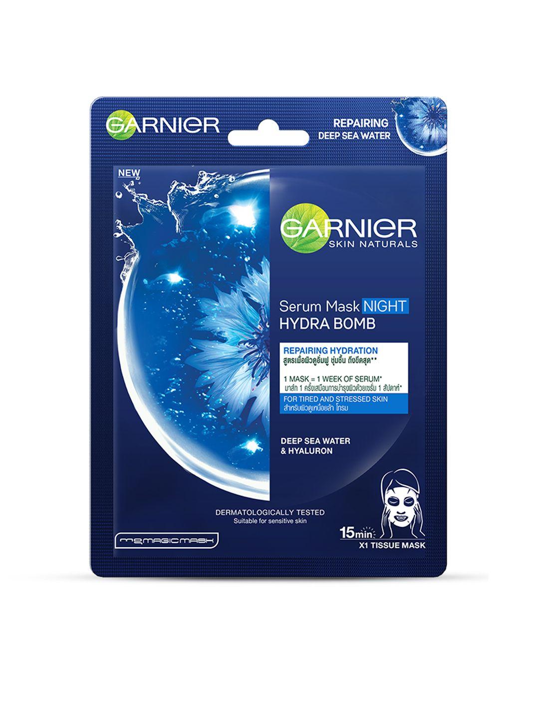 garnier skin naturals night serum sheet mask with deep sea water 28 g