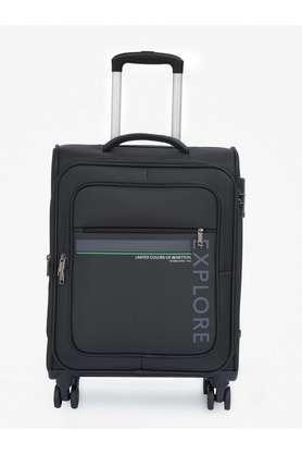 garret printed polyester tsa lock men's soft luggage - black