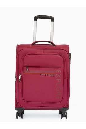 garret printed polyester tsa lock men's soft luggage - wine