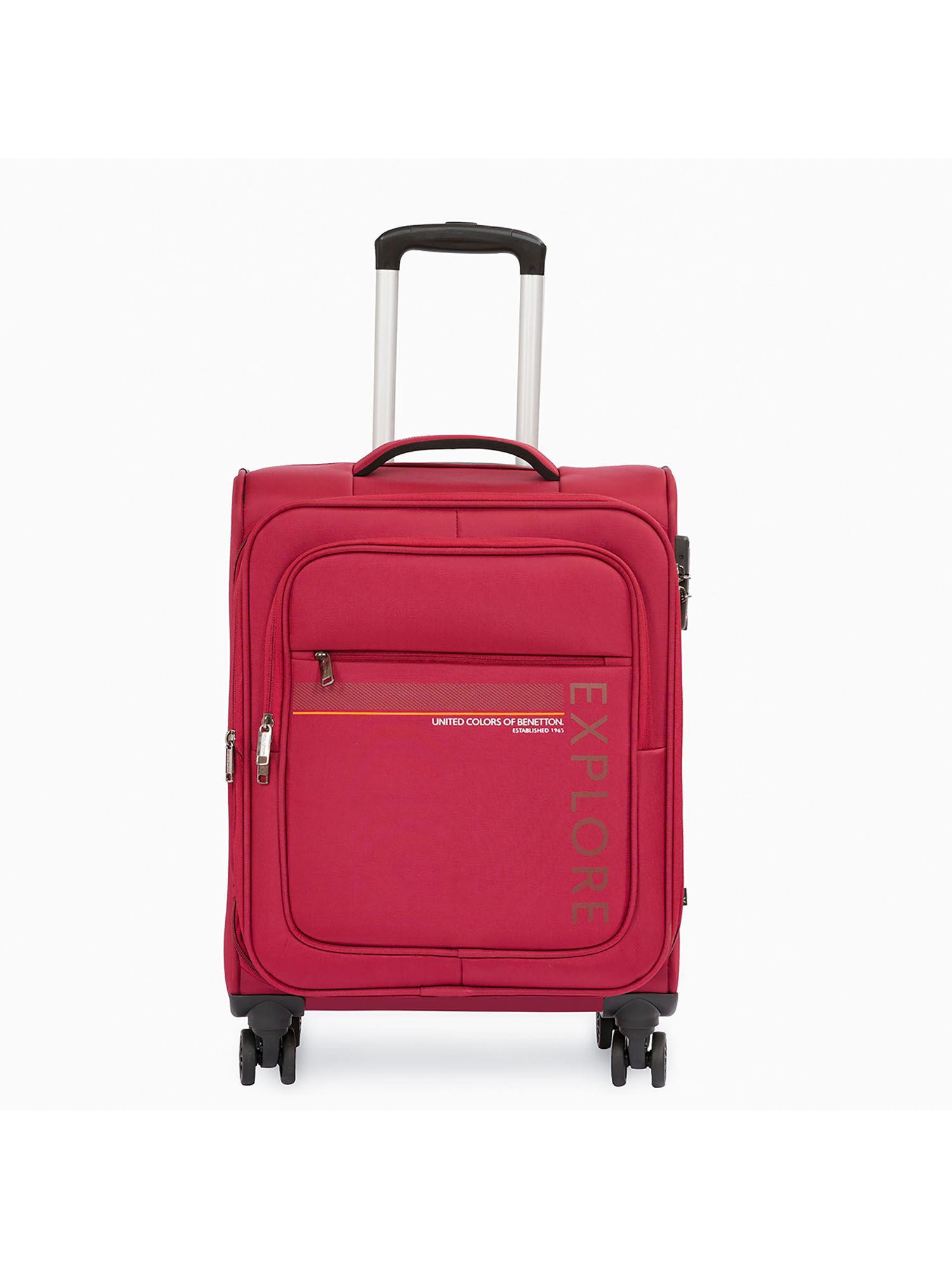 garret unisex polyester soft luggage wine, 58 cm trolley bag