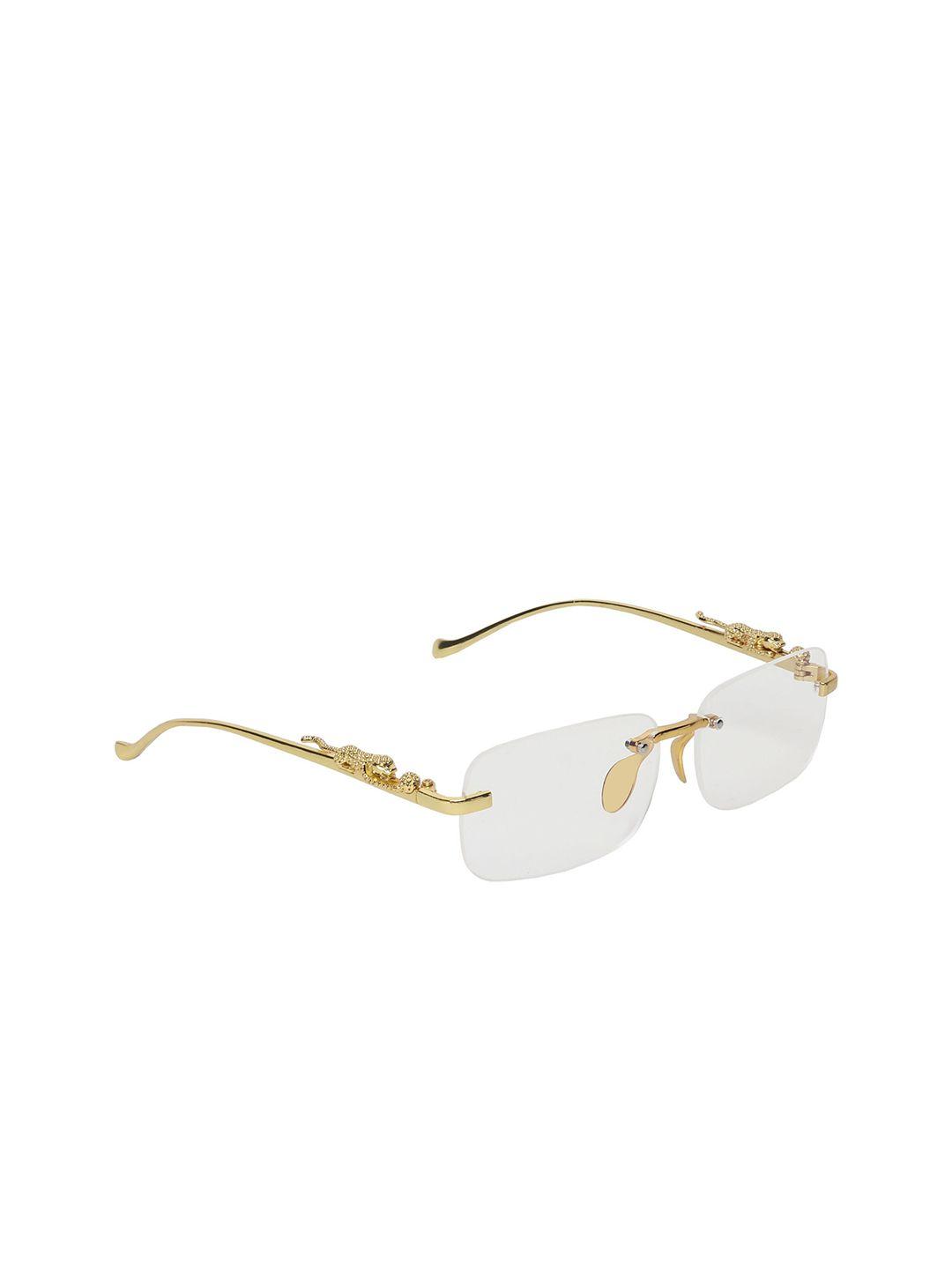 garth lens & square sunglasses with uv protected lens grt_cartr_gld-wht