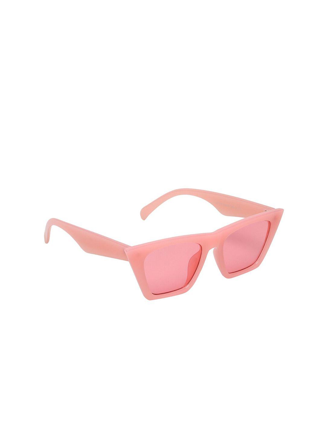 garth unisex pink lens & rectangle sunglasses with uv protected lens candy_bs_pink_grt