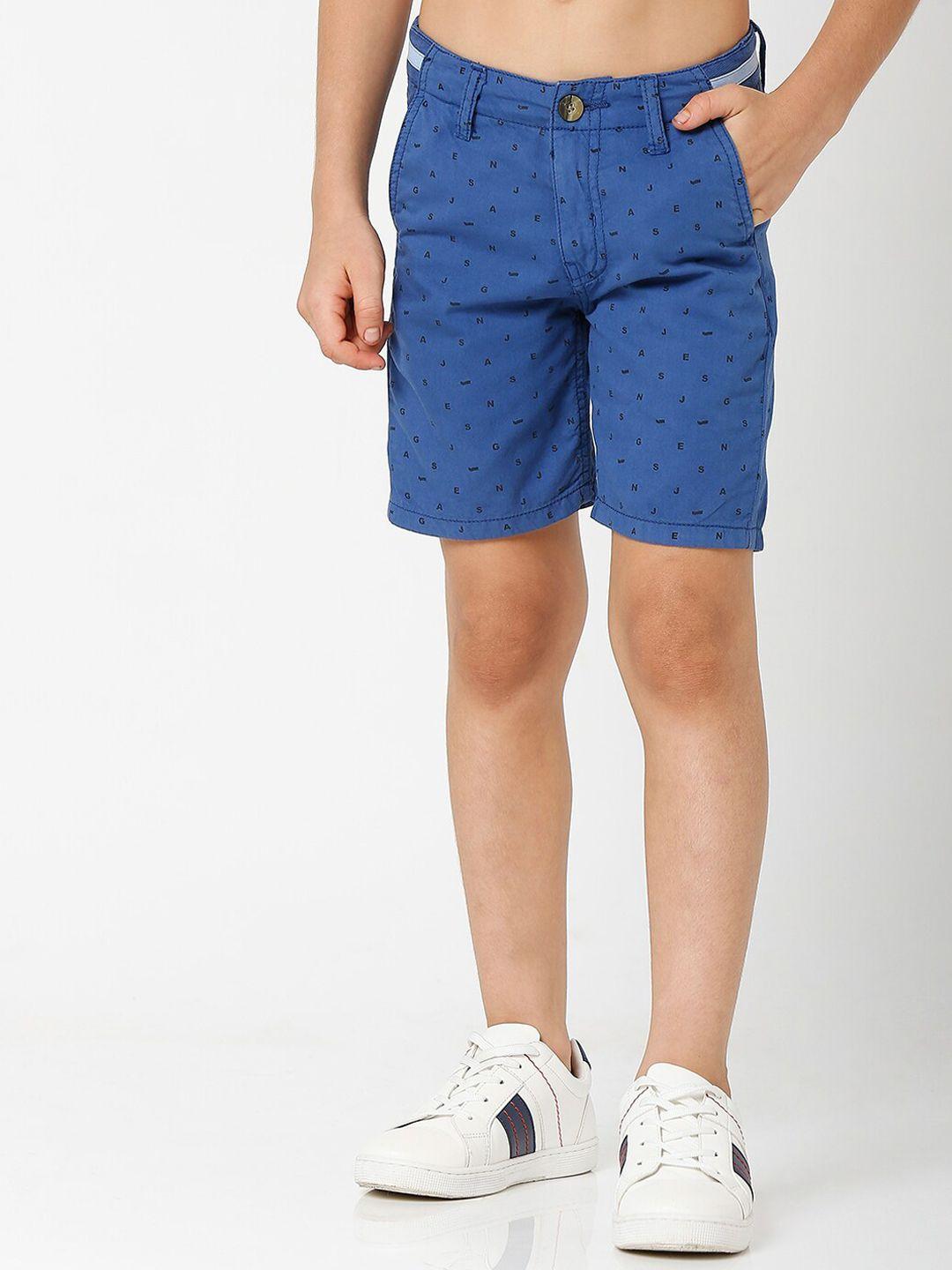 gas boys blue slim fit denim shorts