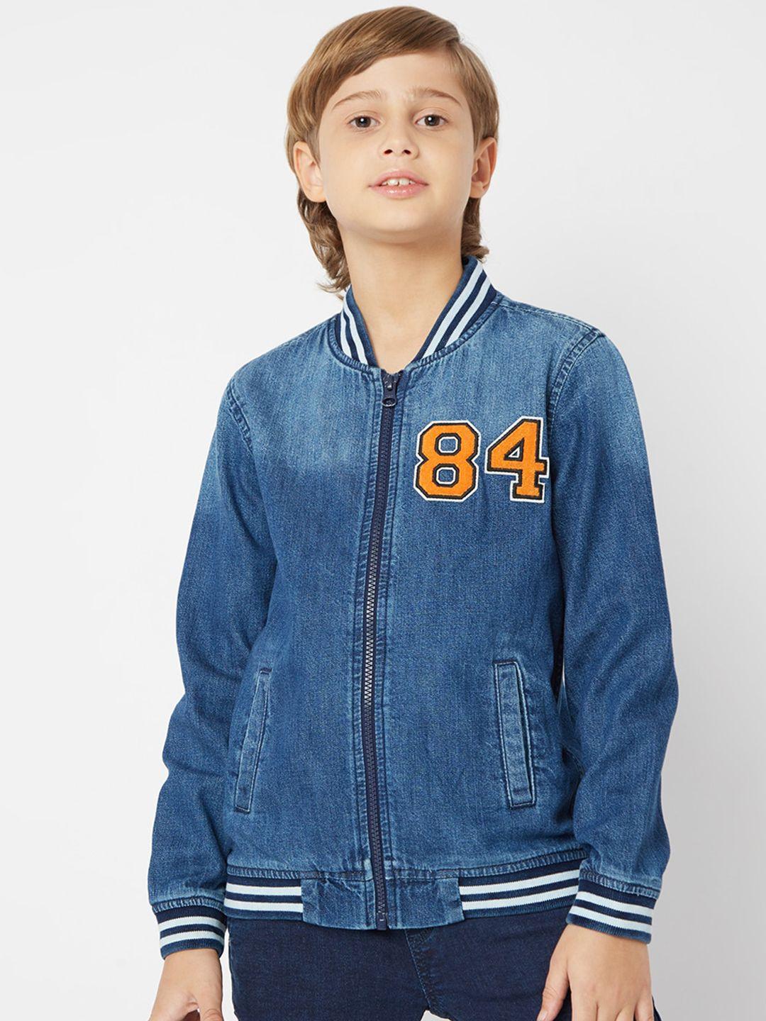 gas boys denim jacket with embroidered