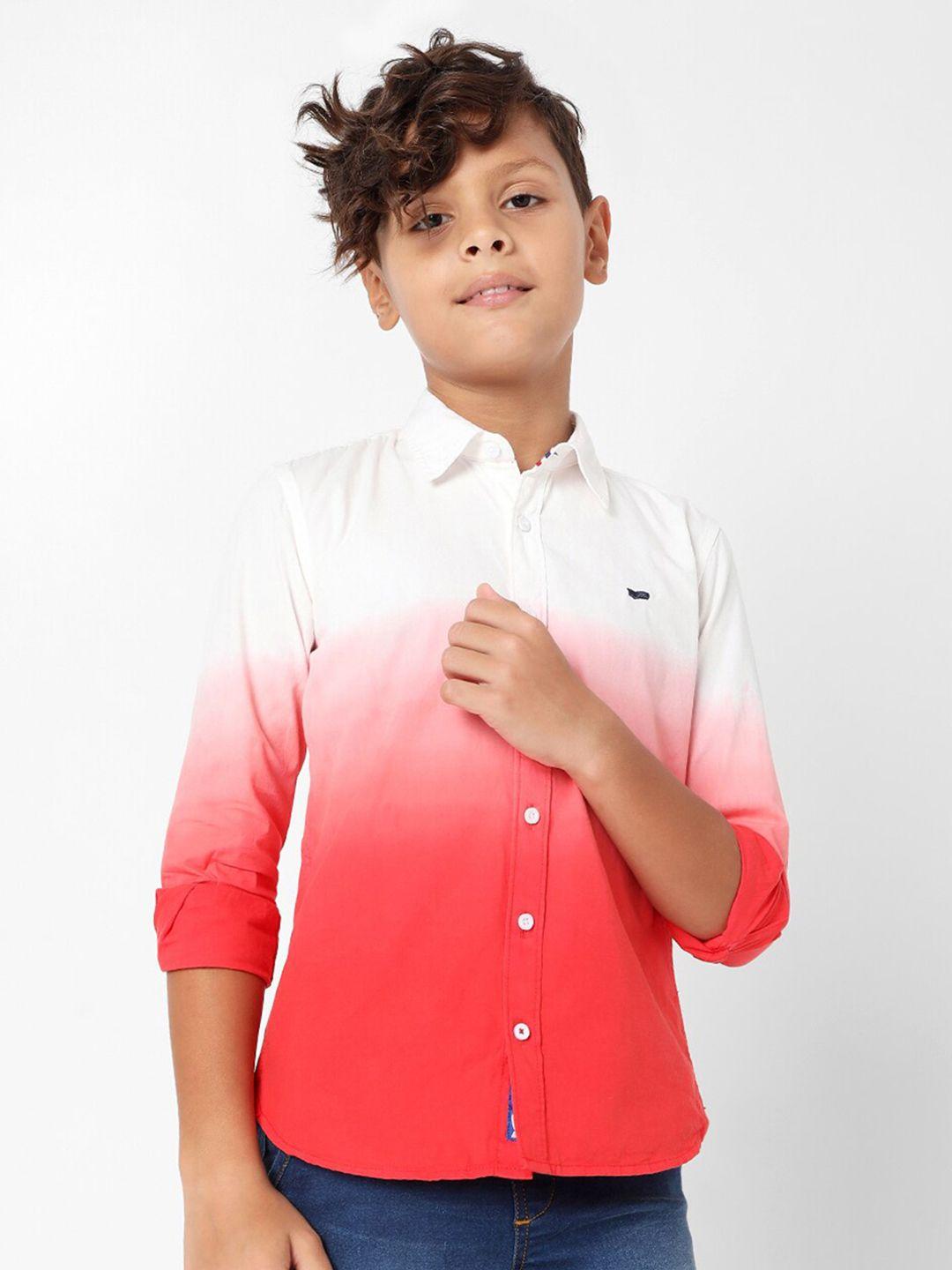 gas boys red slim fit casual shirt