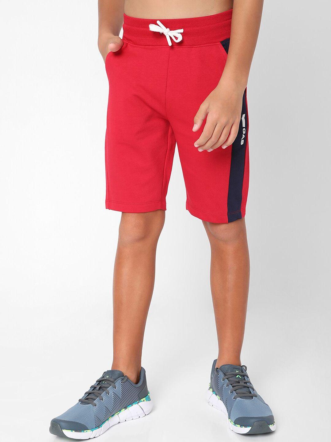 gas boys red slim fit shorts