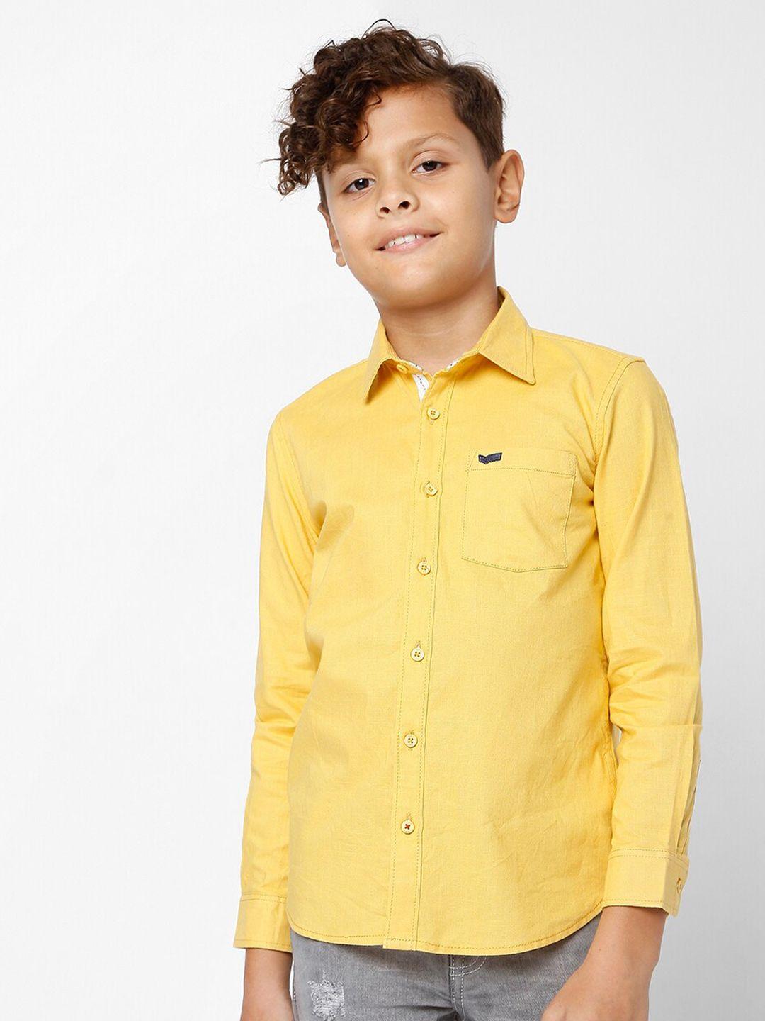 gas boys slim fit pure cotton casual shirt