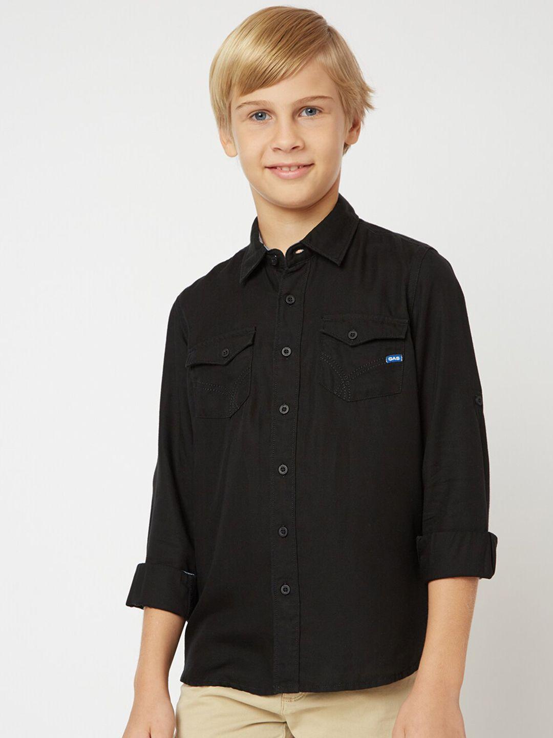 gas boys spread collar shirt